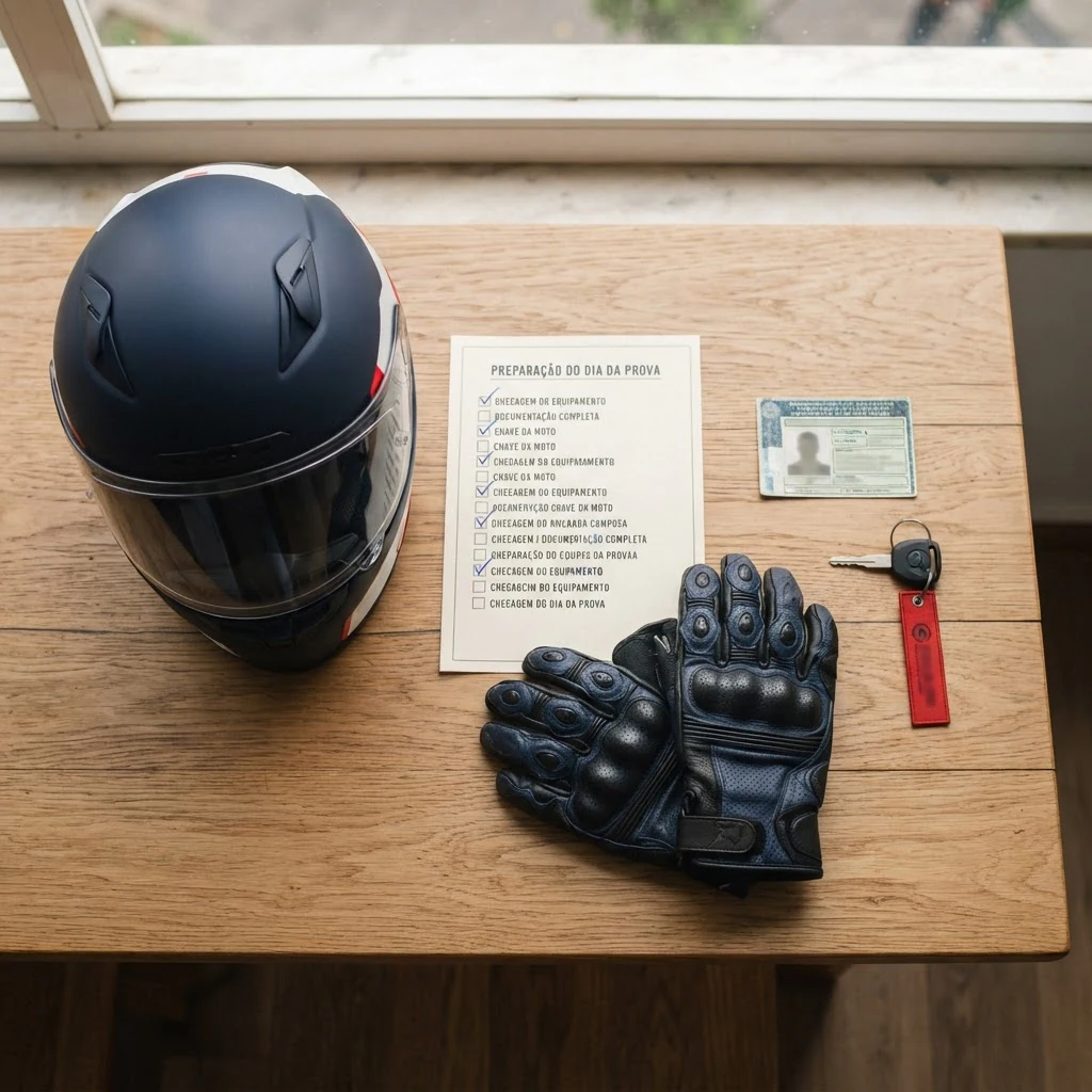 Checklist com itens essenciais para o dia da prova